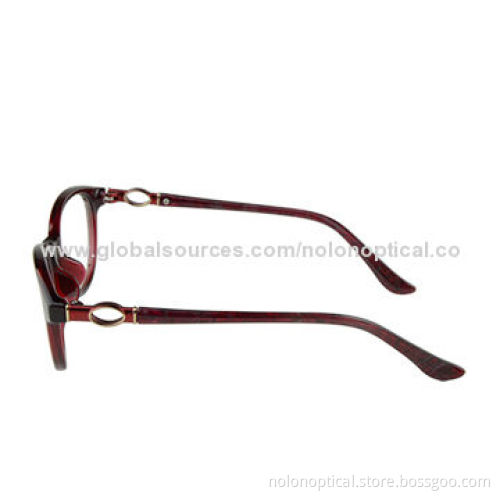 Retro Round Cat Eye Glasses, Front with Two Tone Acetate Color